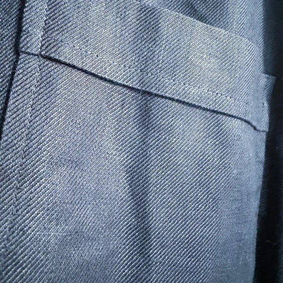 Lauren Ralph Lauren Navy Blue Linen Button Down Classic Shirt 2X - Picture 6 of 8